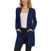 imageMoss Rose Womens Classic Sweaters Cardigan Long Sleeve Knit Coat Outwear with Pocket Available in Plus SizeZ Navy