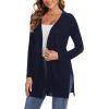 imageMoss Rose Womens Classic Sweaters Cardigan Long Sleeve Knit Coat Outwear with Pocket Available in Plus SizeZ Navy Blue