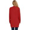 imageMoss Rose Womens Classic Sweaters Cardigan Long Sleeve Knit Coat Outwear with Pocket Available in Plus SizeZ Red