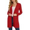 imageMoss Rose Womens Classic Sweaters Cardigan Long Sleeve Knit Coat Outwear with Pocket Available in Plus SizeZ Red