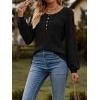 imageMoss Rose Womens Crew Neck Long Sleeve Tunic Shirts Casual Fall Winter Tops Lightweight SweatersBlack