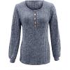 imageMoss Rose Womens Crew Neck Long Sleeve Tunic Shirts Casual Fall Winter Tops Lightweight SweatersBlue