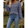 imageMoss Rose Womens Crew Neck Long Sleeve Tunic Shirts Casual Fall Winter Tops Lightweight SweatersBlue