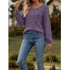 imageMoss Rose Womens Crew Neck Long Sleeve Tunic Shirts Casual Fall Winter Tops Lightweight SweatersPurple