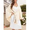imageMoss Rose Womens Elegant Shawl Wraps Soft Open Front Poncho Sweater for Spring Fall WinterAapricot