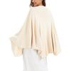 imageMoss Rose Womens Elegant Shawl Wraps Soft Open Front Poncho Sweater for Spring Fall WinterAapricot