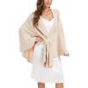 imageMoss Rose Womens Elegant Shawl Wraps Soft Open Front Poncho Sweater for Spring Fall WinterAbeige
