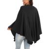 imageMoss Rose Womens Elegant Shawl Wraps Soft Open Front Poncho Sweater for Spring Fall WinterAblack