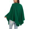 imageMoss Rose Womens Elegant Shawl Wraps Soft Open Front Poncho Sweater for Spring Fall WinterAgreen