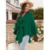 imageMoss Rose Womens Elegant Shawl Wraps Soft Open Front Poncho Sweater for Spring Fall WinterAgreen