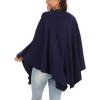 imageMoss Rose Womens Elegant Shawl Wraps Soft Open Front Poncho Sweater for Spring Fall WinterAnavy