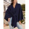 imageMoss Rose Womens Elegant Shawl Wraps Soft Open Front Poncho Sweater for Spring Fall WinterAnavy