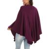 imageMoss Rose Womens Elegant Shawl Wraps Soft Open Front Poncho Sweater for Spring Fall WinterApurple