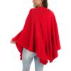 imageMoss Rose Womens Elegant Shawl Wraps Soft Open Front Poncho Sweater for Spring Fall WinterAred