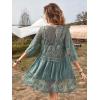 imageMoss Rose Womens Lace Bathing Suit Cover Up VNeck Coverups Swimwear Swimsuit Swim Beach Dress BeachwearGreen
