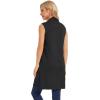 imageMoss Rose Womens Long Knit Cardigan Vest Casual Sleeveless Open Front Draped Duster Vest Available in Plus SizeDark Gray