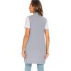 imageMoss Rose Womens Long Knit Cardigan Vest Casual Sleeveless Open Front Draped Duster Vest Available in Plus SizePocketlight Gray