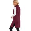 imageMoss Rose Womens Long Knit Cardigan Vest Casual Sleeveless Open Front Draped Duster Vest Available in Plus SizeWine Red