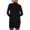 imageMoss Rose Womens Long Knit Cardigan Vest Casual Sleeveless Open Front Draped Duster Vest Available in Plus SizeZblacklong Sleeve