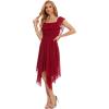 imageMoss Rose Womens Off The Shoulder Bridesmaid Dresses Knee Length Formal Cocktail DressesBurgundy