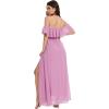 imageMoss Rose Womens Off The Shoulder Bridesmaid Dresses Side Split Beach Maxi Formal DressOrchid