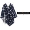 imageMoss Rose Womens Shawl Wrap Poncho Ruana Cape Open Front Cardigan Shawls for Fall WinterA Navy and White With Belt