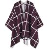 imageMoss Rose Womens Shawl Wrap Poncho Ruana Cape Open Front Cardigan Shawls for Fall WinterA Wine and White