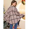 imageMoss Rose Womens Shawl Wrap Poncho Ruana Cape Open Front Cardigan Shawls for Fall WinterAz Black and Khaki
