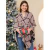imageMoss Rose Womens Shawl Wrap Poncho Ruana Cape Open Front Cardigan Shawls for Fall WinterAz Black and Khaki
