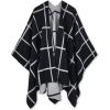 imageMoss Rose Womens Shawl Wrap Poncho Ruana Cape Open Front Cardigan Shawls for Fall WinterAz Black and White