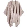 imageMoss Rose Womens Shawl Wrap Poncho Ruana Cape Open Front Cardigan Shawls for Fall WinterAz Crepe and Bone