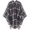 imageMoss Rose Womens Shawl Wrap Poncho Ruana Cape Open Front Cardigan Shawls for Fall WinterAz Gray and Khaki