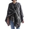 imageMoss Rose Womens Shawl Wrap Poncho Ruana Cape Open Front Cardigan Shawls for Fall WinterAz Gray and Khaki