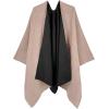 imageMoss Rose Womens Shawl Wrap Poncho Ruana Cape Open Front Cardigan Shawls for Fall WinterAz Tortilla Black