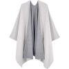 imageMoss Rose Womens Shawl Wrap Poncho Ruana Cape Open Front Cardigan Shawls for Fall WinterAz Tortilla Gray