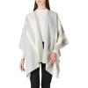 imageMoss Rose Womens Shawl Wrap Poncho Ruana Cape Open Front Cardigan Shawls for Fall WinterBa Whisper Grey