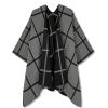 imageMoss Rose Womens Shawl Wrap Poncho Ruana Cape Open Front Cardigan Shawls for Fall WinterBlack Plaid