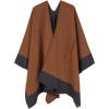 imageMoss Rose Womens Shawl Wrap Poncho Ruana Cape Open Front Cardigan Shawls for Fall WinterCamelblack