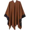 imageMoss Rose Womens Shawl Wrap Poncho Ruana Cape Open Front Cardigan Shawls for Fall WinterCamelblack