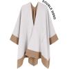 imageMoss Rose Womens Shawl Wrap Poncho Ruana Cape Open Front Cardigan Shawls for Fall WinterCameloff White