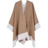 imageMoss Rose Womens Shawl Wrap Poncho Ruana Cape Open Front Cardigan Shawls for Fall WinterCameloff White
