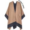 imageMoss Rose Womens Shawl Wrap Poncho Ruana Cape Open Front Cardigan Shawls for Fall WinterGreycamel 2