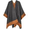 imageMoss Rose Womens Shawl Wrap Poncho Ruana Cape Open Front Cardigan Shawls for Fall WinterGreycamel