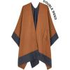 imageMoss Rose Womens Shawl Wrap Poncho Ruana Cape Open Front Cardigan Shawls for Fall WinterGreycamel