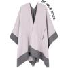 imageMoss Rose Womens Shawl Wrap Poncho Ruana Cape Open Front Cardigan Shawls for Fall WinterGreypink