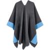 imageMoss Rose Womens Shawl Wrap Poncho Ruana Cape Open Front Cardigan Shawls for Fall WinterGreysky Blue