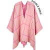 imageMoss Rose Womens Shawl Wrap Poncho Ruana Cape Open Front Cardigan Shawls for Fall WinterPink Plaid