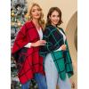 imageMoss Rose Womens Shawl Wrap Poncho Ruana Cape Open Front Cardigan Shawls for Fall WinterRedblack