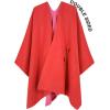 imageMoss Rose Womens Shawl Wrap Poncho Ruana Cape Open Front Cardigan Shawls for Fall WinterRose