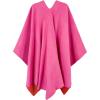 imageMoss Rose Womens Shawl Wrap Poncho Ruana Cape Open Front Cardigan Shawls for Fall WinterRose